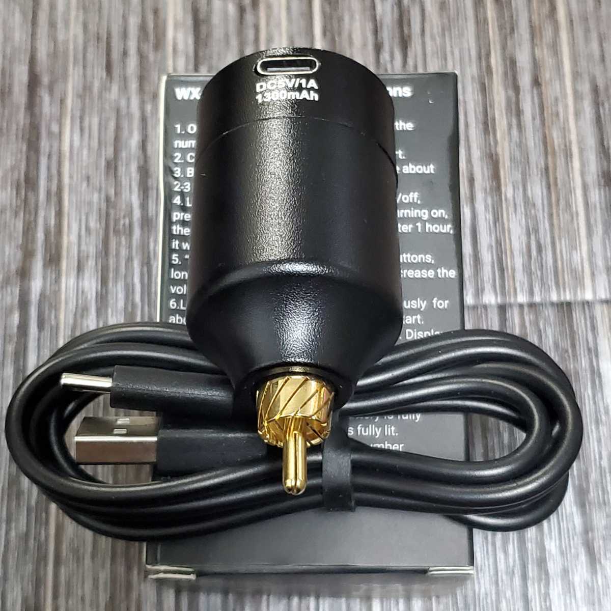 WX-6 Wireless Tattoo Power Supply RCA Black×Black タトゥー WX-6 Wireless Tattoo Power Supply RCA Black×Black タトゥー