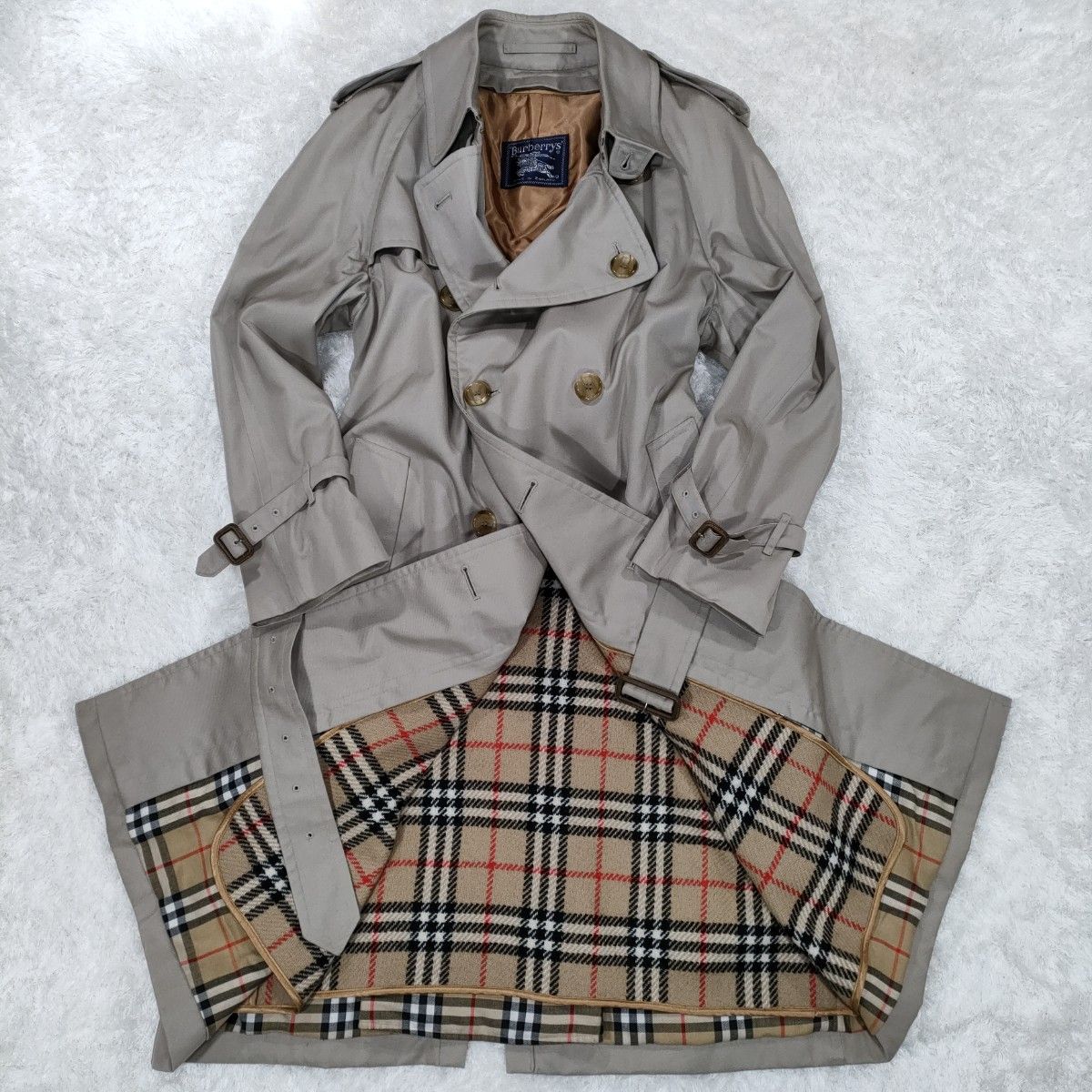 80s】状態良好 BURBERRY バーバリー トレンチコート ウールライナー付