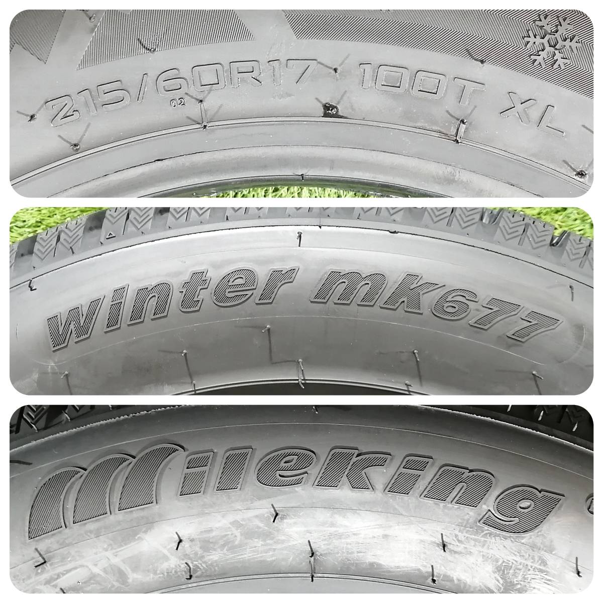 215/60R17 Mileking Winter mk677 新品 スパイクタイヤ （スタッドレスタイヤ） 4本セット 2021年製_画像3