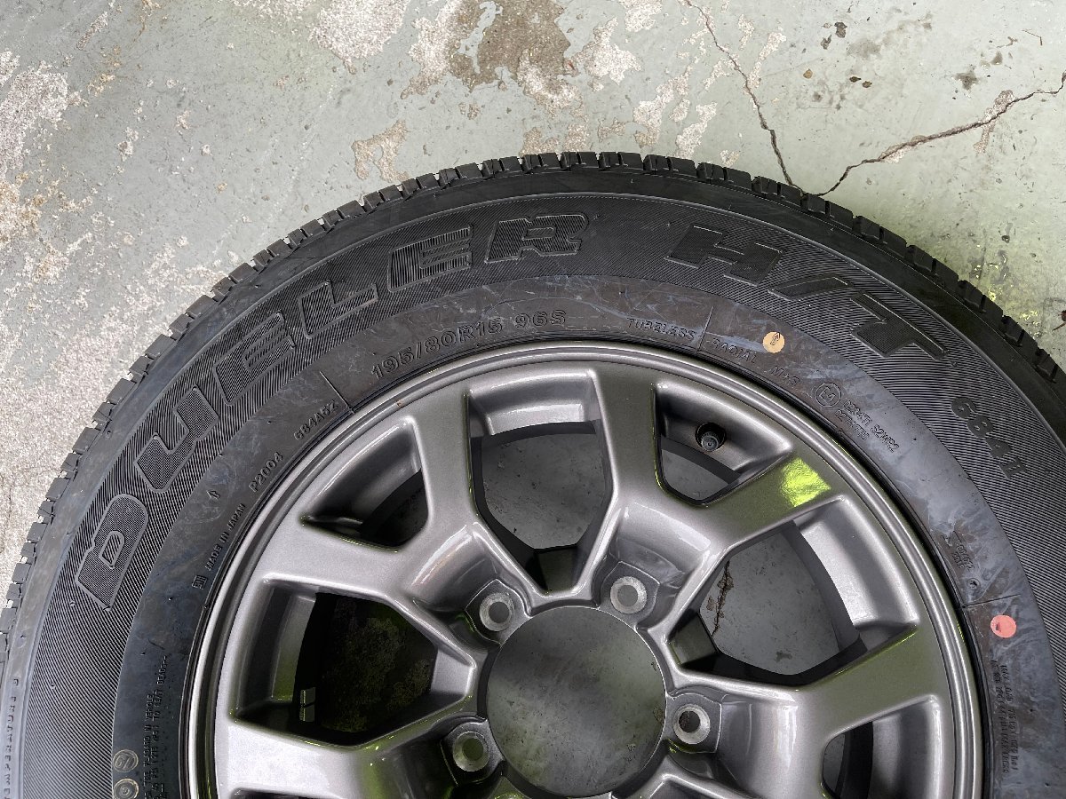 ★トレッド新横浜店★新車外し★ジムニーシエラ純正アルミ★BS DUELER H/T 195/80R15インチ★21年製★4本SET★送料無料★_画像4