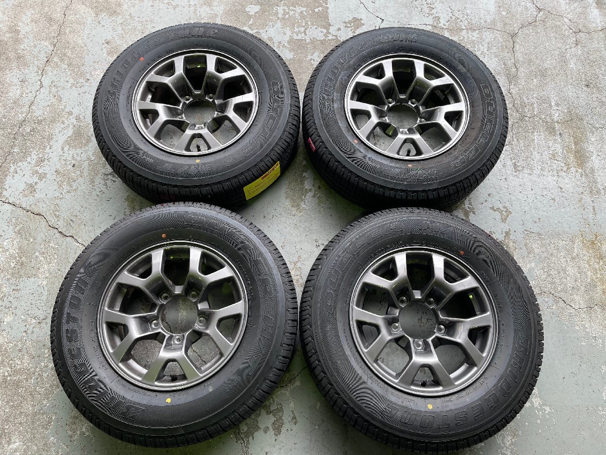 新製品情報も満載 ★トレッド新横浜店★新車外し★ジムニーシエラ純正アルミ★BS DUELER H/T 195/80R15インチ★21年製★4本SET★送料無料★ ラジアルタイヤ