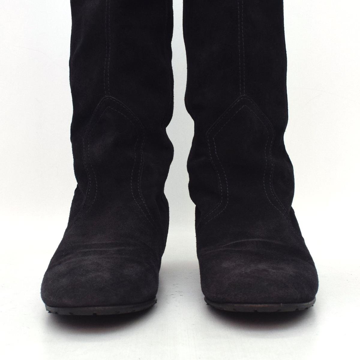 FABIO RUSCONI fabio rusko-ni suede long boots SIZE:35( approximately 22.5cm) [S205365]