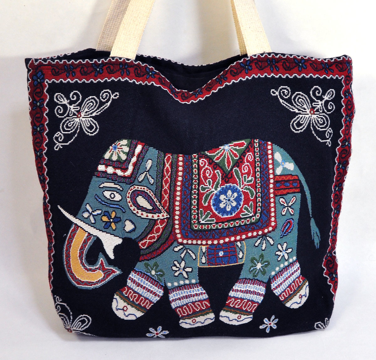 タイ製象さんトートバッグ エコバッグ かばん エスニック アジアン雑貨 BAG22216-1_画像2