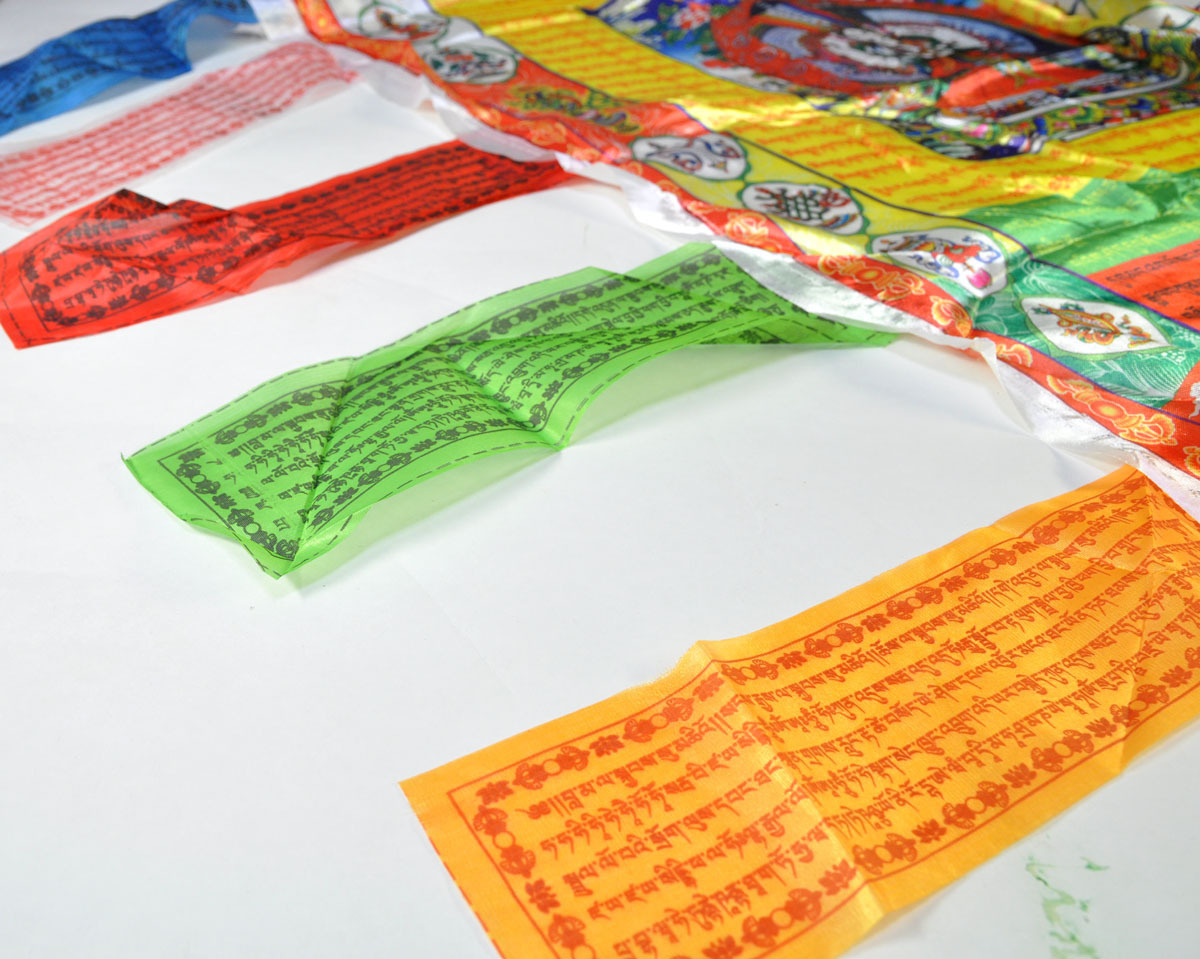【送料無料】チベット密教の旗 毘沙門天 クベーラ 仏教 真言 タルチョ アジアン雑貨_画像5