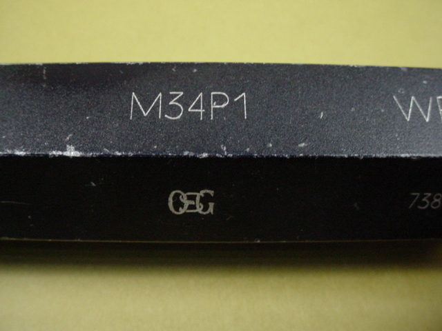 M34*1.0 GP2-WP2　ミリサイズ　ネジゲージ　プラグゲージ　中古品_画像3