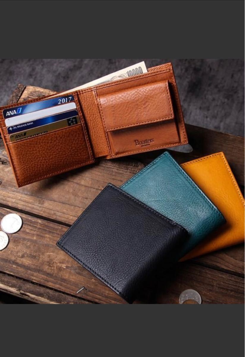 ブースターズ ミネルバボックス 二つ折り財布 小銭入れ付き  カラー ブラック（ネロ）