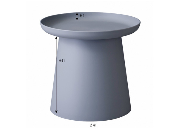 東谷 ラウンドテーブルS グレー φ50×H45.5 PT-981GY サイド カフェ テーブル トレーテーブル 小さい 丸型 メーカー直送 送料無料_画像2