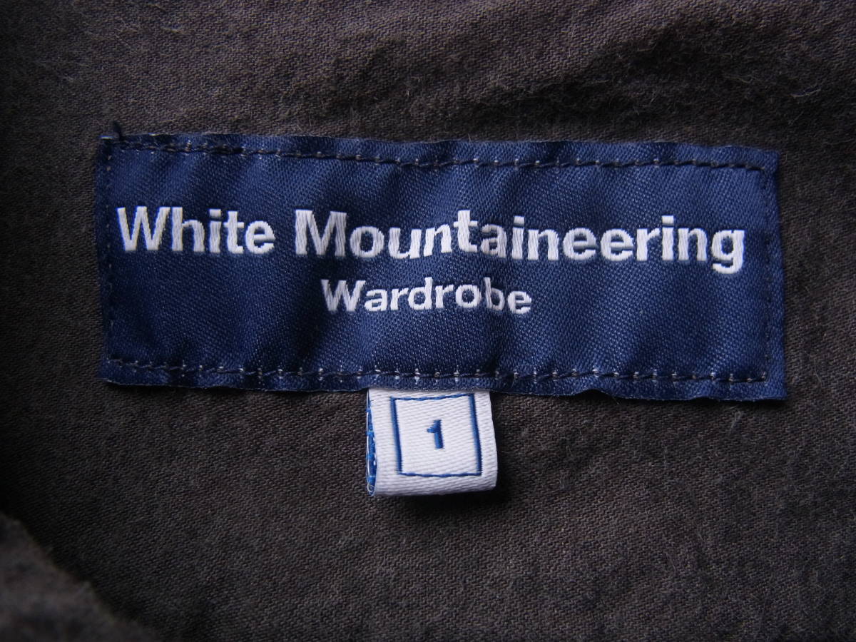 white mountaineering White Mountaineering хлопок рубашка размер 1 сделано в Японии темно-серый серия 