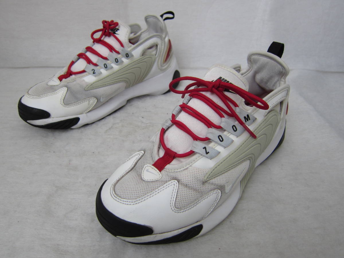 NIKE WMNS ZOOM 2K（ナイキ ウィメンズ ズーム2K）（AO0354 107） 白/黒/赤 wm24㎝ US7 2019年製 ok2302Cの画像2