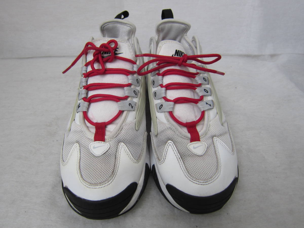 NIKE WMNS ZOOM 2K（ナイキ ウィメンズ ズーム2K）（AO0354 107） 白/黒/赤 wm24㎝ US7 2019年製 ok2302Cの画像1