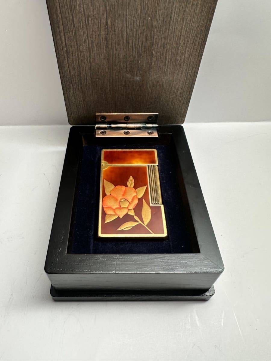 デュポンライターライン2。デュポン純正本金蒔絵、牡丹、自注生産