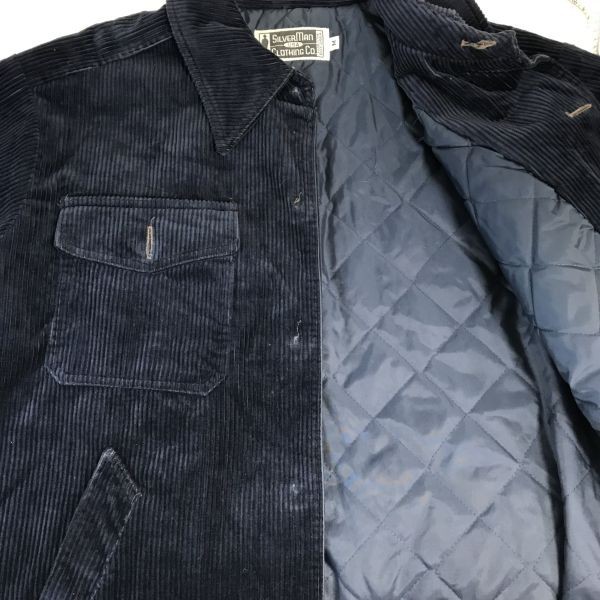 80s-90s/Vintage/USA シルバーマン/Silvermans clothing★コーデュロイジャケット/Gジャン【Mens size -M/紺/navy】Coats/Jumpers◆BH185_画像5