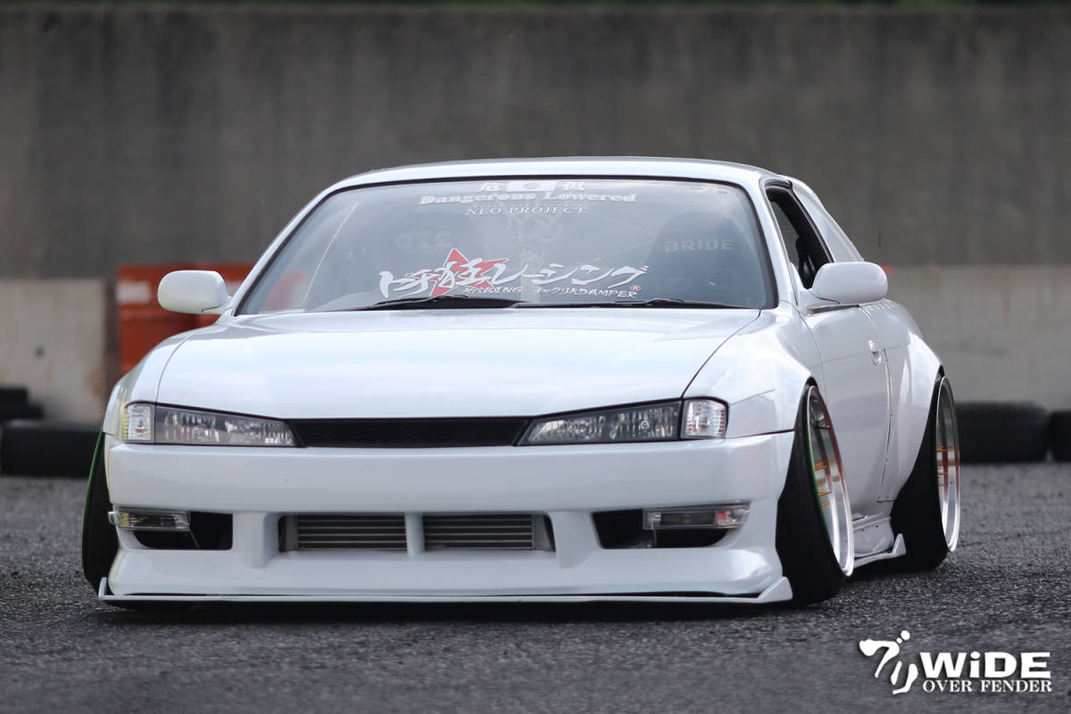 S14SILVIA 後期 326POWER NEWブランド【ブリWIDE】FRONT OVER FENDER(フロント) 14シルビア 人気商品！日産！程よくWIDE! 即決_画像8
