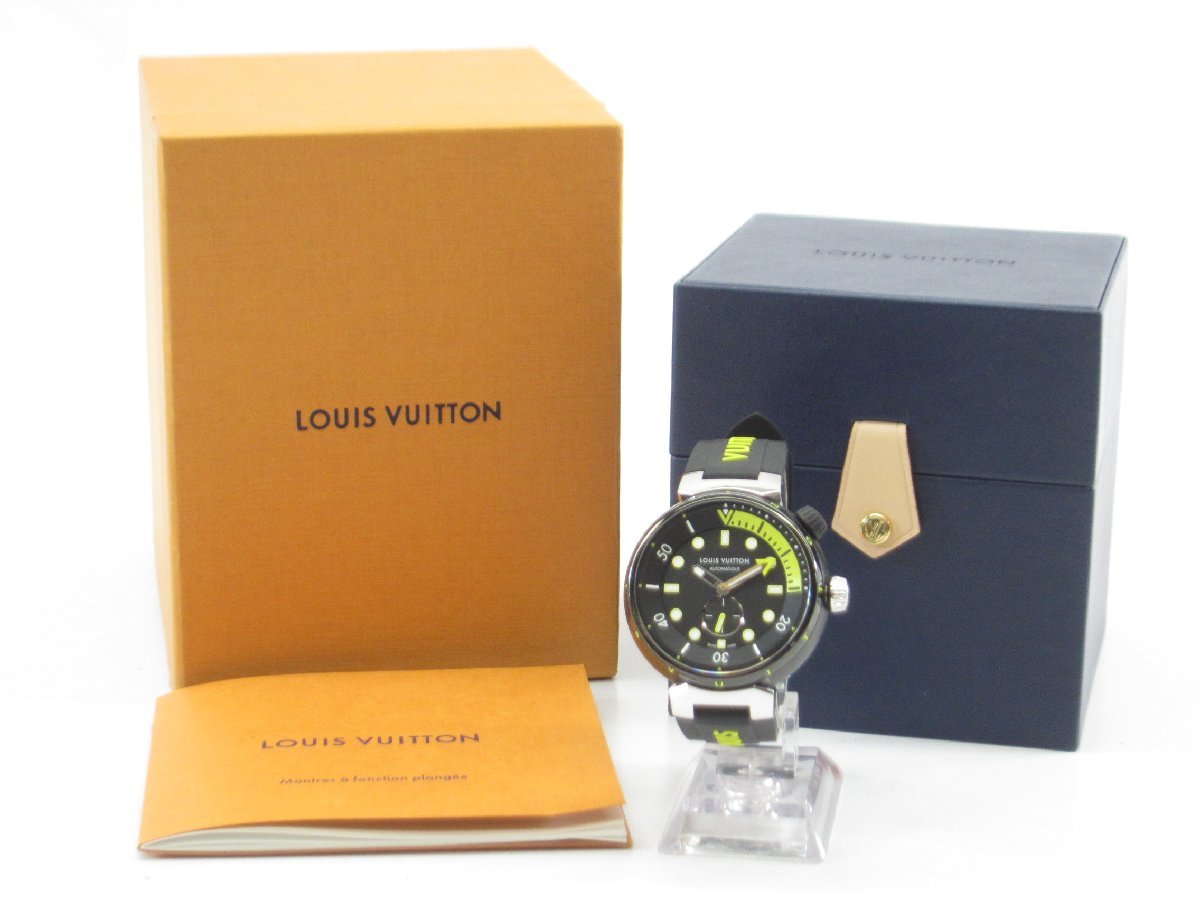 LOUIS VUITTON Louis Vuitton QA122Z язык b-ru Street дайвер автоматический наручные часы #UP3284