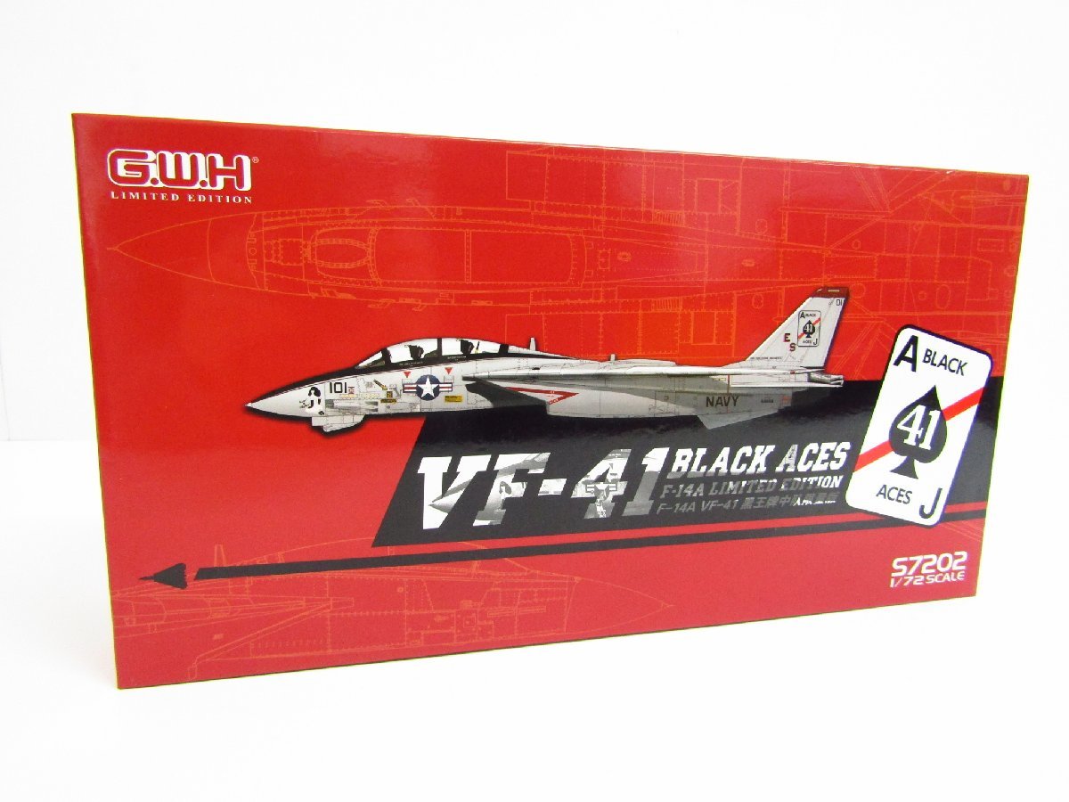 未組立品 グレートウォールホビー 1/72 アメリカ軍 F-14A VF-41 ブラックエーセス プラモデル ◇TY12636