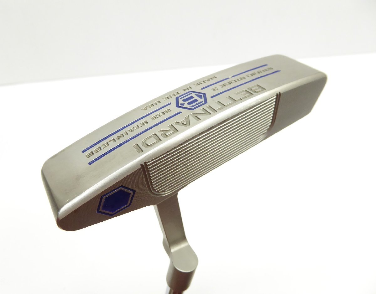 ベティナルディ BETTINARDI STUDIO STOCK 2 303 STAINLESS 34インチ ヘッドカバー付 パター ゴルフ △WS925_画像1