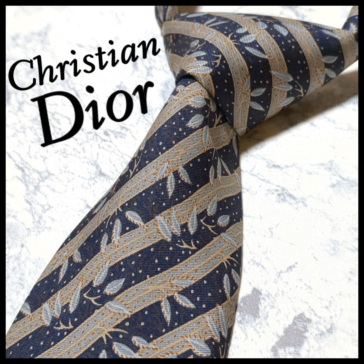 Dior レジメンタル ストライプ タイ made in France シルク - 通販