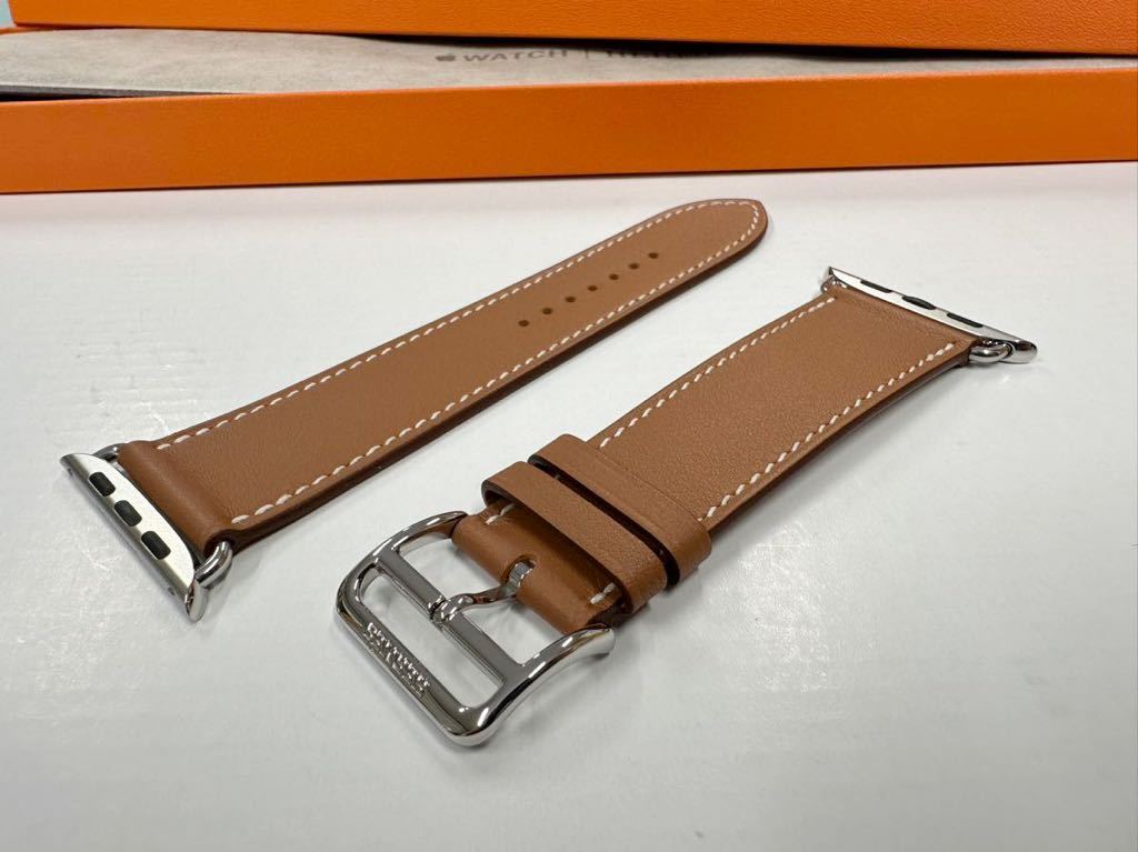売切り特価 【美品】Apple Watch HERMES レザー ゴールド #736 a