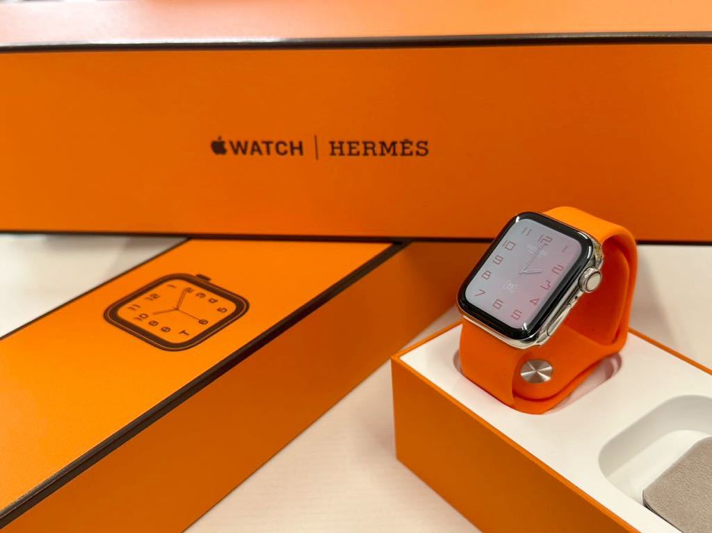 ☆即決 美品 バッテリー98% Apple watch エルメス シリーズ4 アップルウォッチ HERMES Series4 40mm ステンレス  GPS+Cellularモデル 302