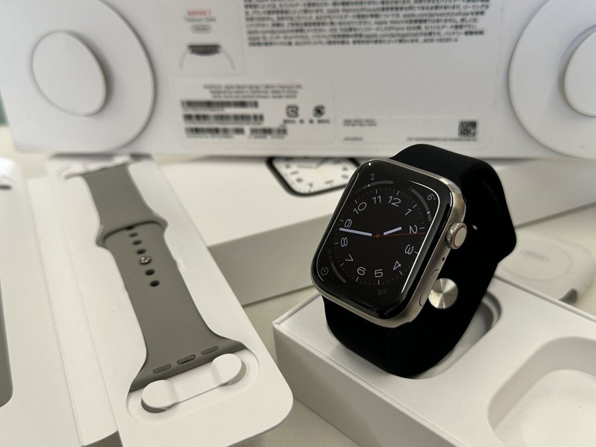 アウトレット 美品 Apple Watch Edition 7 ブラック チタン 45mm美品 