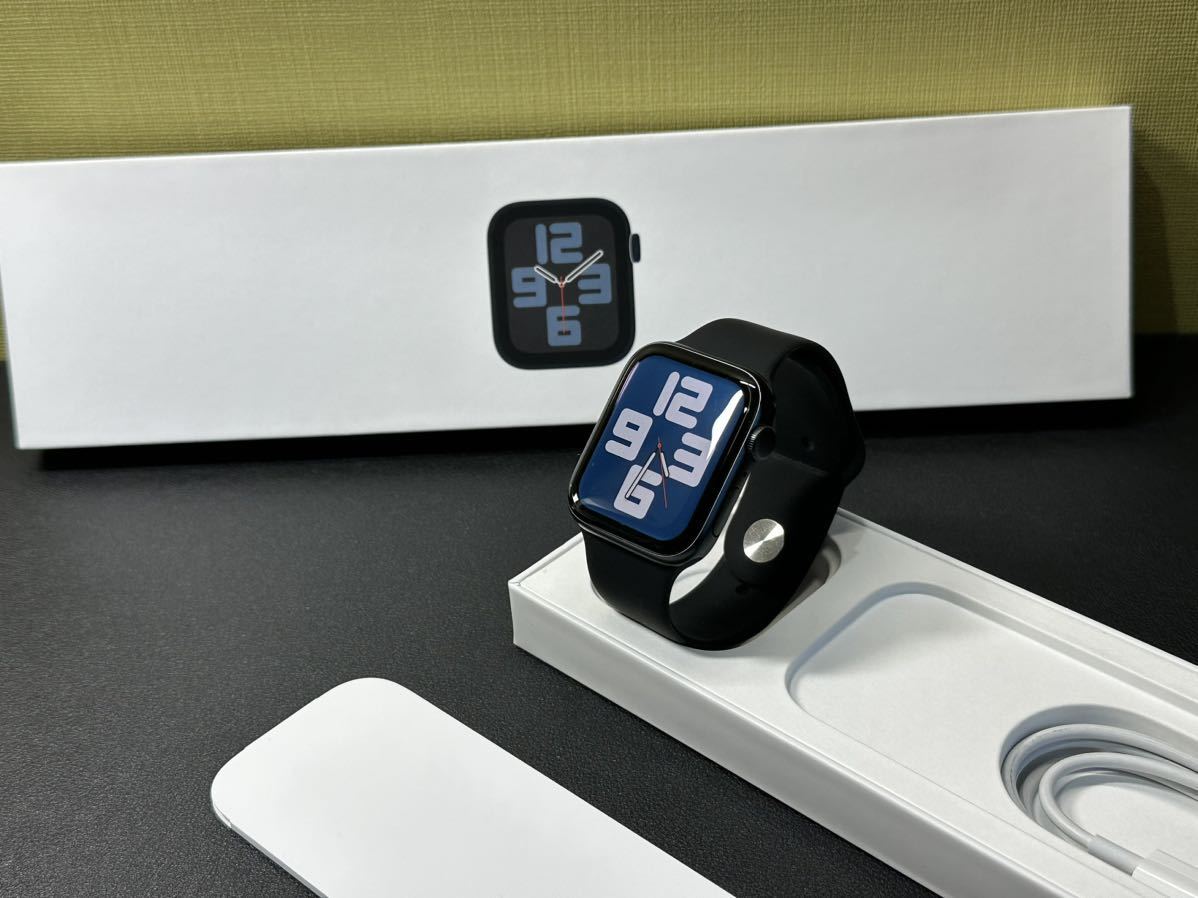 ☆即決 美品 100% Apple Watch SE2 44mm ミッドナイトアルミニウム