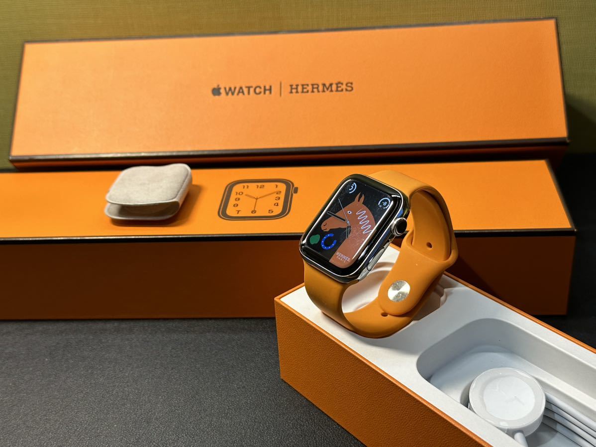 ☆即決 美品 Apple watch エルメス シリーズ4 アップルウォッチ HERMES Series4 44mm ステンレス  GPS+Cellularモデル 191