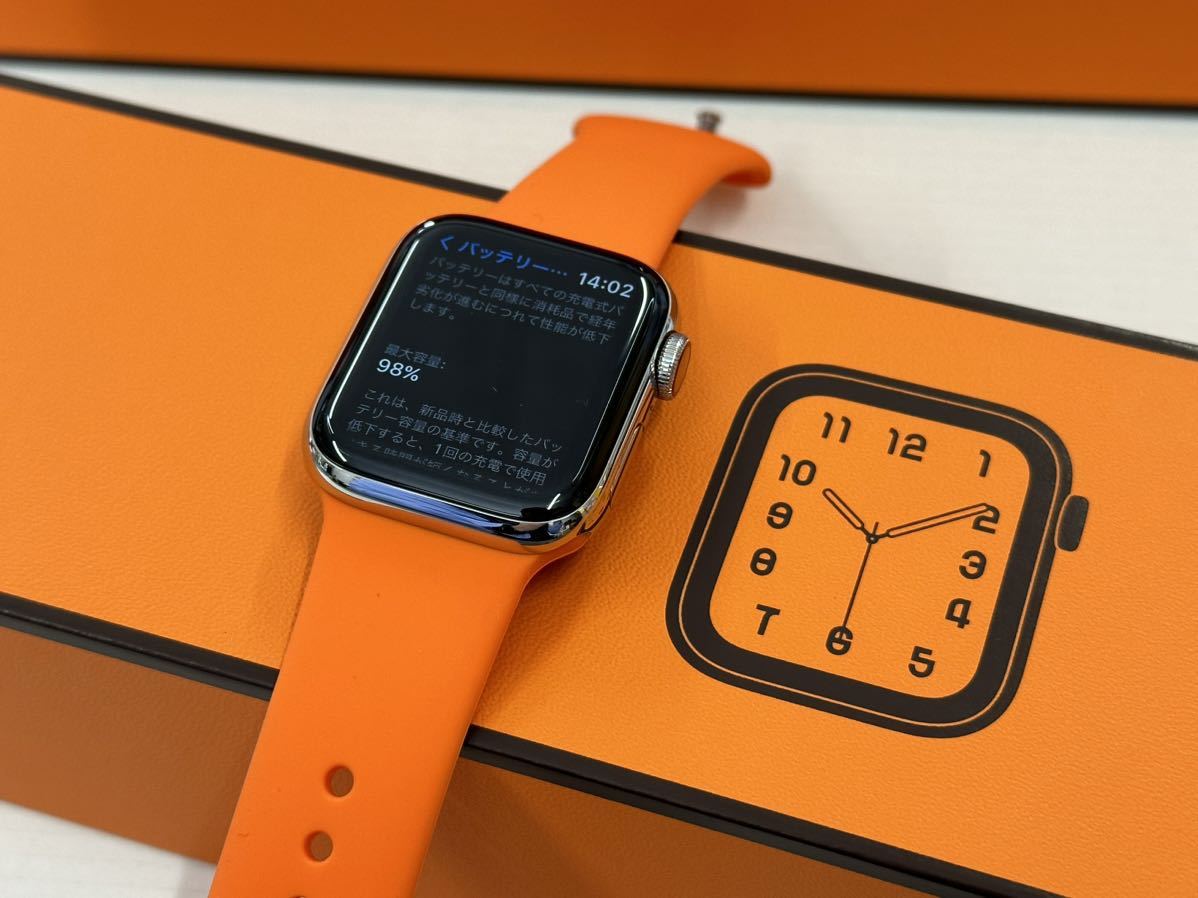 ☆即決 美品 バッテリー98% Apple watch エルメス シリーズ4 アップルウォッチ HERMES Series4 40mm ステンレス  GPS+Cellularモデル 302