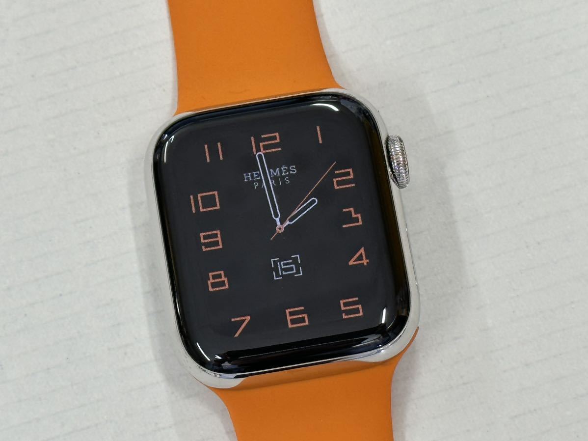 ☆即決 美品 バッテリー97% Apple watch エルメス シリーズ5 アップルウォッチ HERMES Series5 40mm ステンレス  GPS+Cellular 349