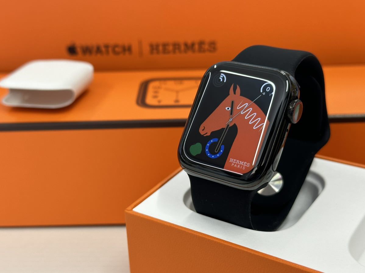 ☆即決 美品 バッテリー98% Apple Watch series6 HERMES 40mm アップルウォッチ 黒 エルメス  GPS+Cellular ステンレス シリーズ6 361