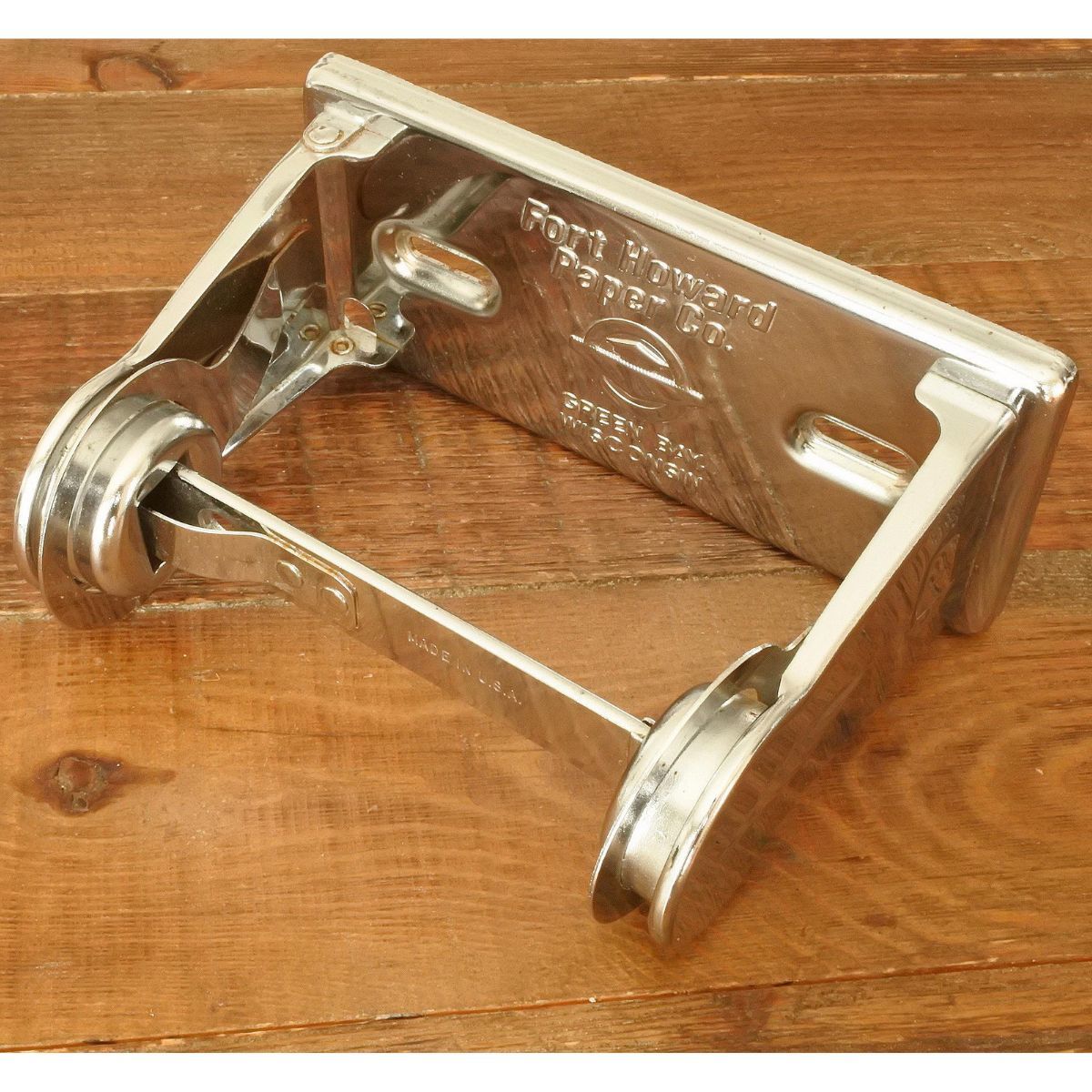 1950-60s アンティーク トイレットペーパーホルダー 米国製 ビンテージ アメリカ Made in USA インダストリアル クローム アメリカン 雑貨