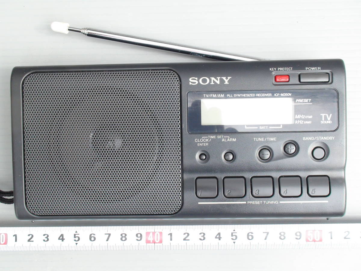 ★新品相当の美品です★SONY★AM/FM★PLLシンセサイザーラジオ★ICF-M350V★受信良好★SONYラジオは良い音です★元気に受信します★_画像1