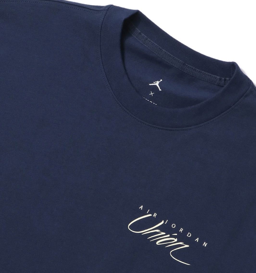 NIKE Jordan x UNION ロングスリーヴTシャツ ネイビー Lサイズ NIKE Jordan x UNION ロングスリーヴTシャツ ネイビー Lサイズ