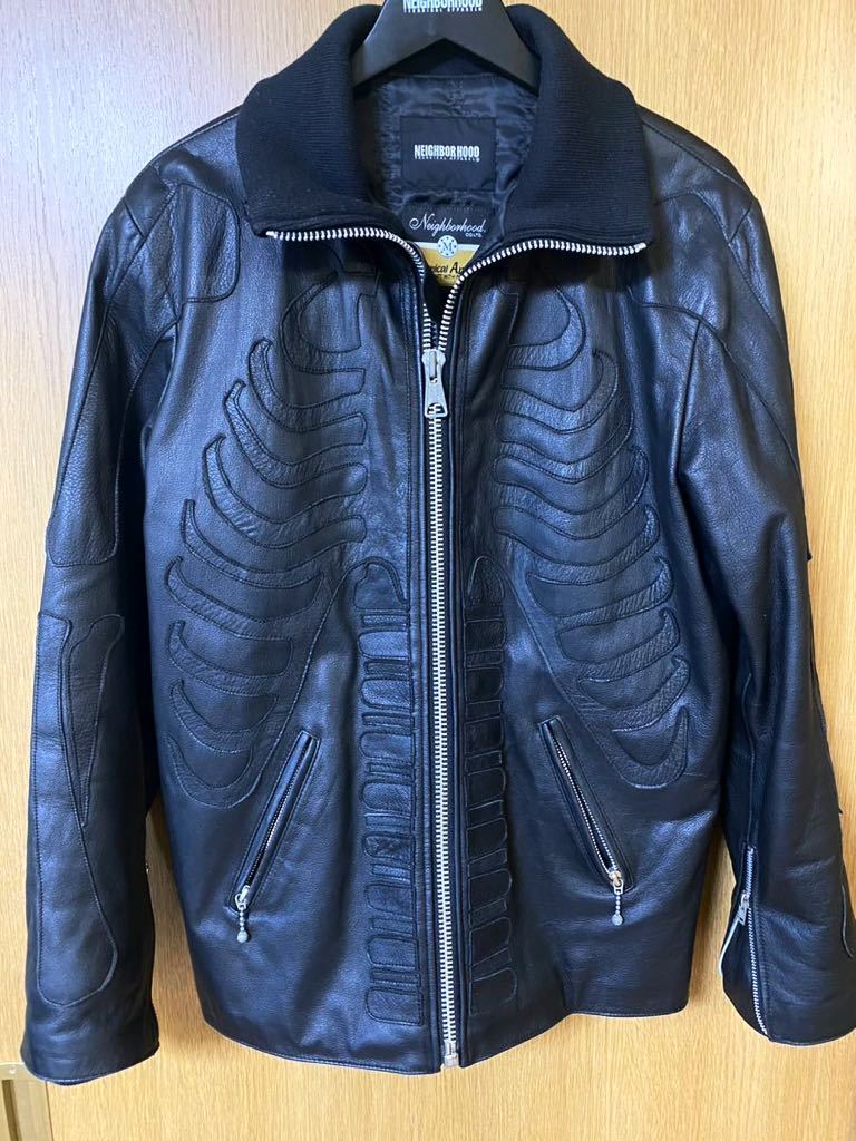 ネイバーフッド ライダースジャケット レザージャケット シングル