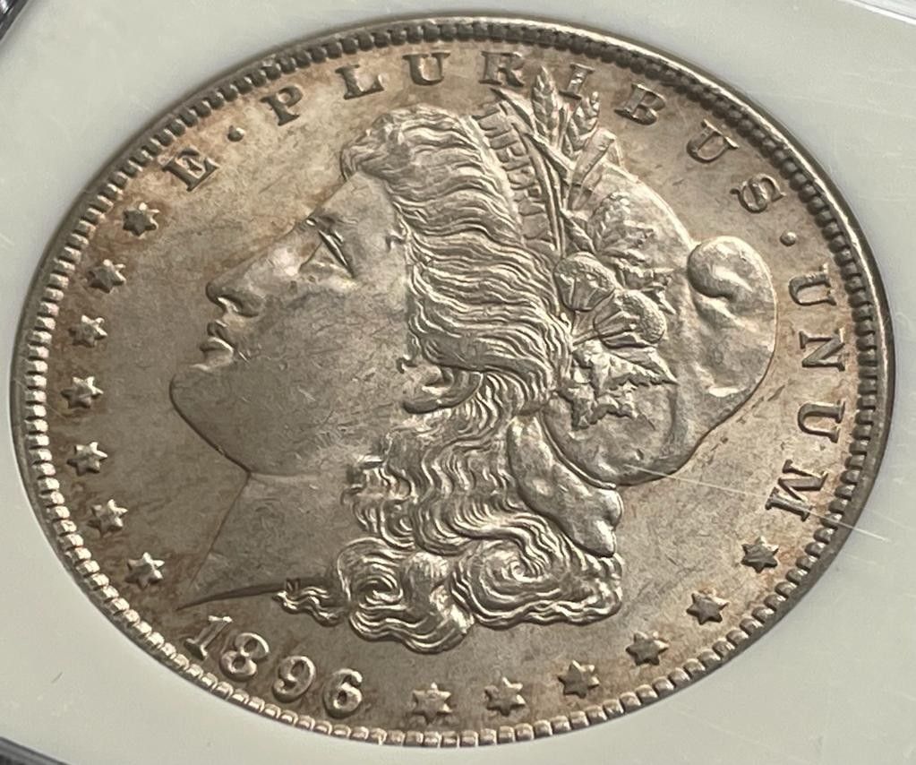 アメリカ　モルガンダラー銀貨1886  MS-62 NGC トーンコイン