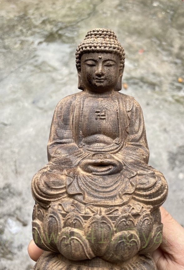 全国どこでも送料無料密教 大日如来像 彩色 高さ約36cm 木製 仏教美術