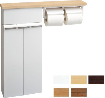 LIXIL（リクシル）　壁付収納棚 　紙巻器付　TSF-110WEU2　棚カラー5色
