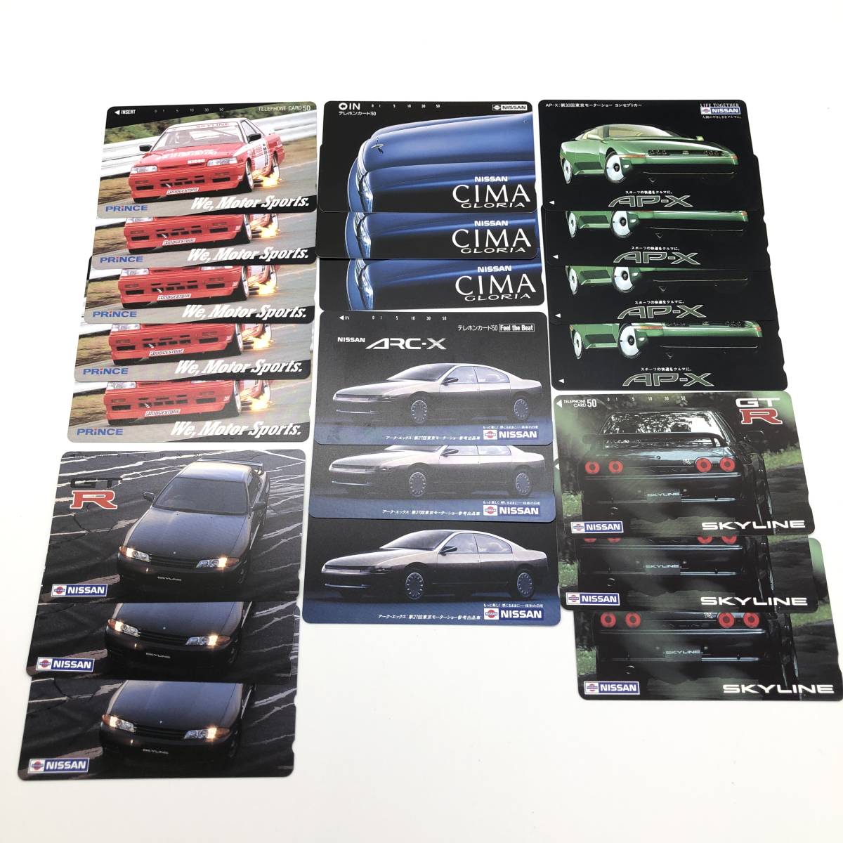 [21 sheets summarize ]NISSAN Nissan 50 frequency telephone card telephone card SKYLINE Skyline CIMA Cima GT-R ARC-X AP-X sport car car 