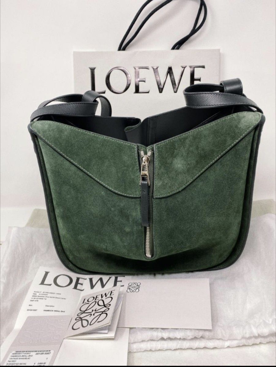 【在庫一掃セール】レア1点物　LOEWE ロエベ ハンモック スモール カーキ