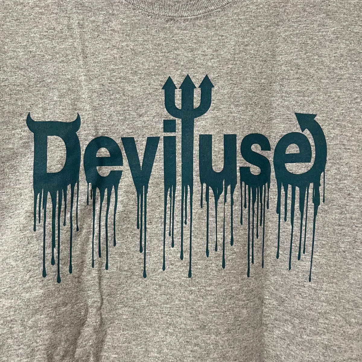新品未開封 Deviluse FACT/KAZUKI model グレー  Logo blood Tシャツ