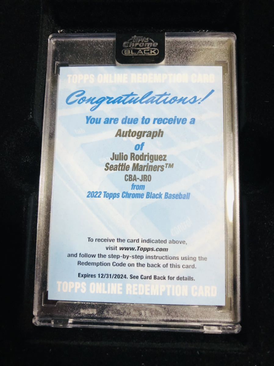 Julio Rodriguez 2022 MLB TOPPS chrome BLACK Auto 直筆サインカード