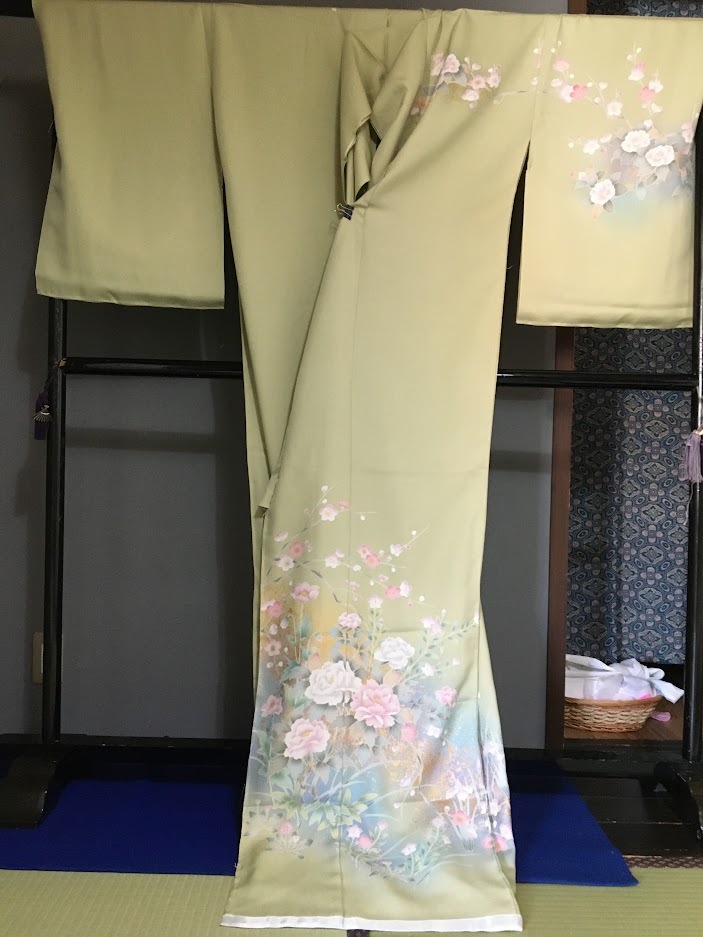 人気の 訪問着 正絹 仮絵羽 新品未仕立て品2 未仕立て