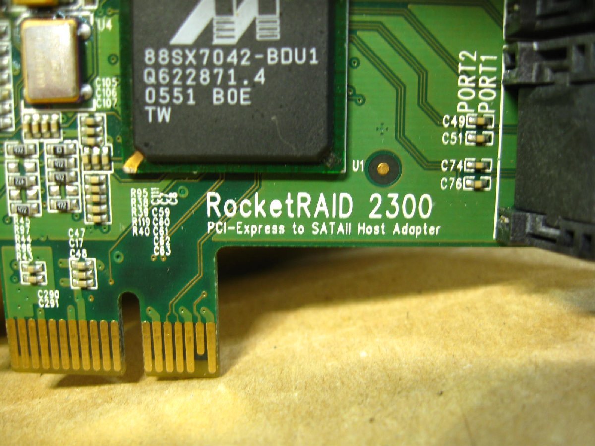 ▽HighPoint RocketRAID 2300 SATA 4ch RAIDコントローラ PCI-EX 中古 RAID0/1/5/10 ハイポイント_画像4