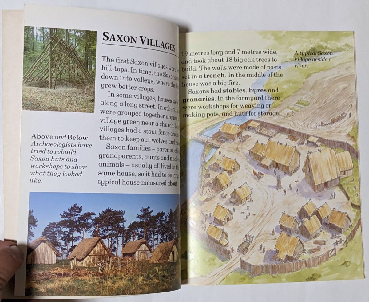 Beginning History「Saxon Villages」サクソン(ザクソン)人の村の生活/イングランド人/ドイツ族/社会/歴史/図版多数/ペーパーバック/英語_画像6