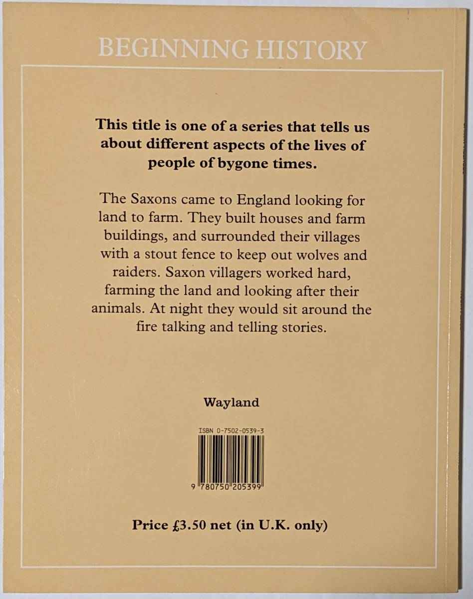 Beginning History「Saxon Villages」サクソン(ザクソン)人の村の生活/イングランド人/ドイツ族/社会/歴史/図版多数/ペーパーバック/英語_画像2