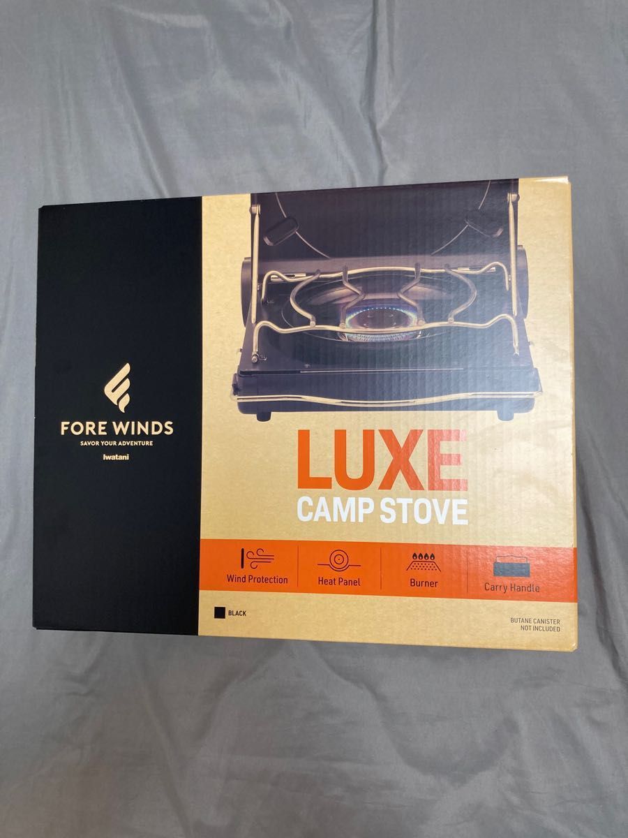 カセットコンロ イワタニ ラックス キャンプ ストーブ FORE WINDS LUXE CAMP STOVE FW-LS01 黒