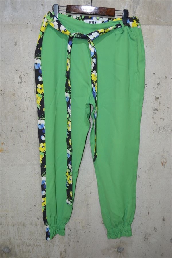 優れた品質 エムエスジイエム MSGM 紐 パンツ 38 D3242 ボトムス