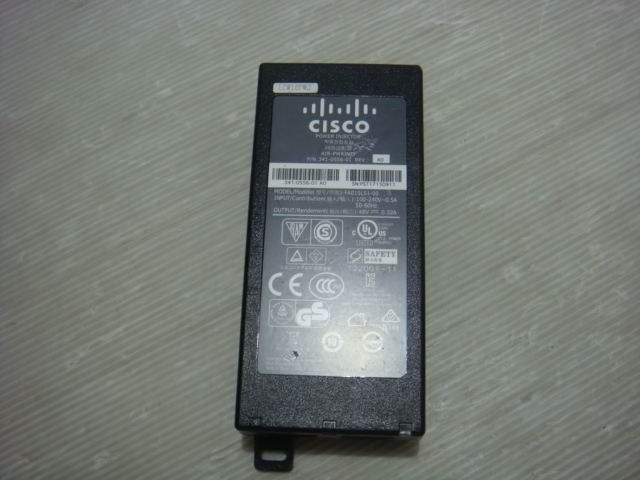 CISCO POWER INJECTOR AC ADAPTER AIR-PWRINJ5 FA015LS1-00 48V~0.32A 10個セット_毎回同じ写真を使っています。