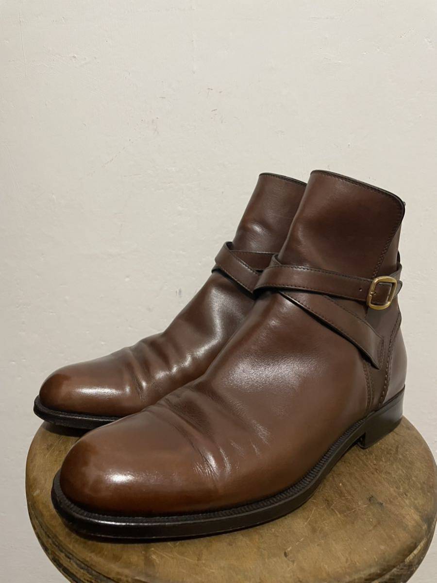 希少 1867年ミラノ創業 乗馬用ブーツメーカー イタリア製 タニノクリスチー TANINO CRISCI ジョッパーブーツ 7 フラソット ジョンロブ _画像1