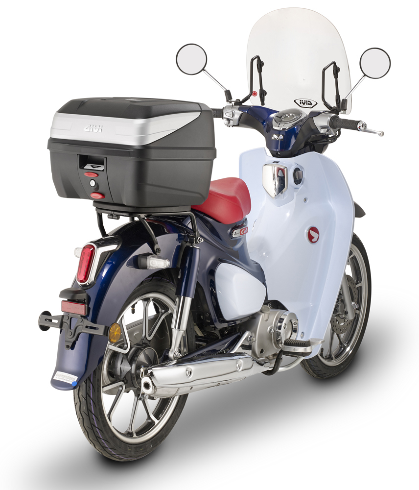 【送料無料】GIVI(ジビ)Honda Super Cub C125 ウィンドスクリーン クリア【1168A】+ 専用取付ステーKIT【A1168A】スーパーカブC125 _画像4