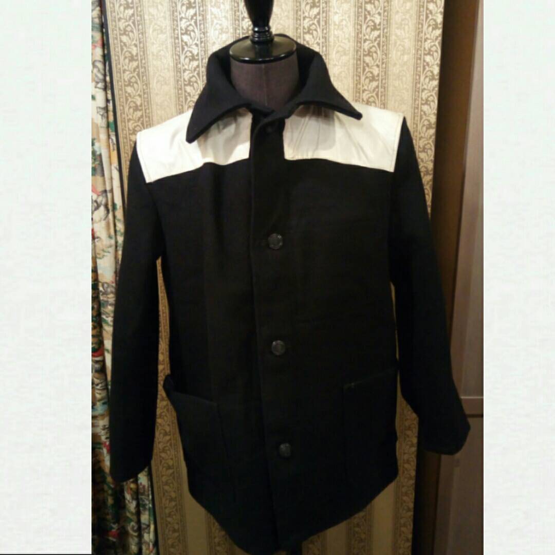 イギリス古著 Donkeyjacket donkeycoat overcoat over ドンキーコート ドンキージャケット vintage 古著 ワークコート ブラック 黒 MV474